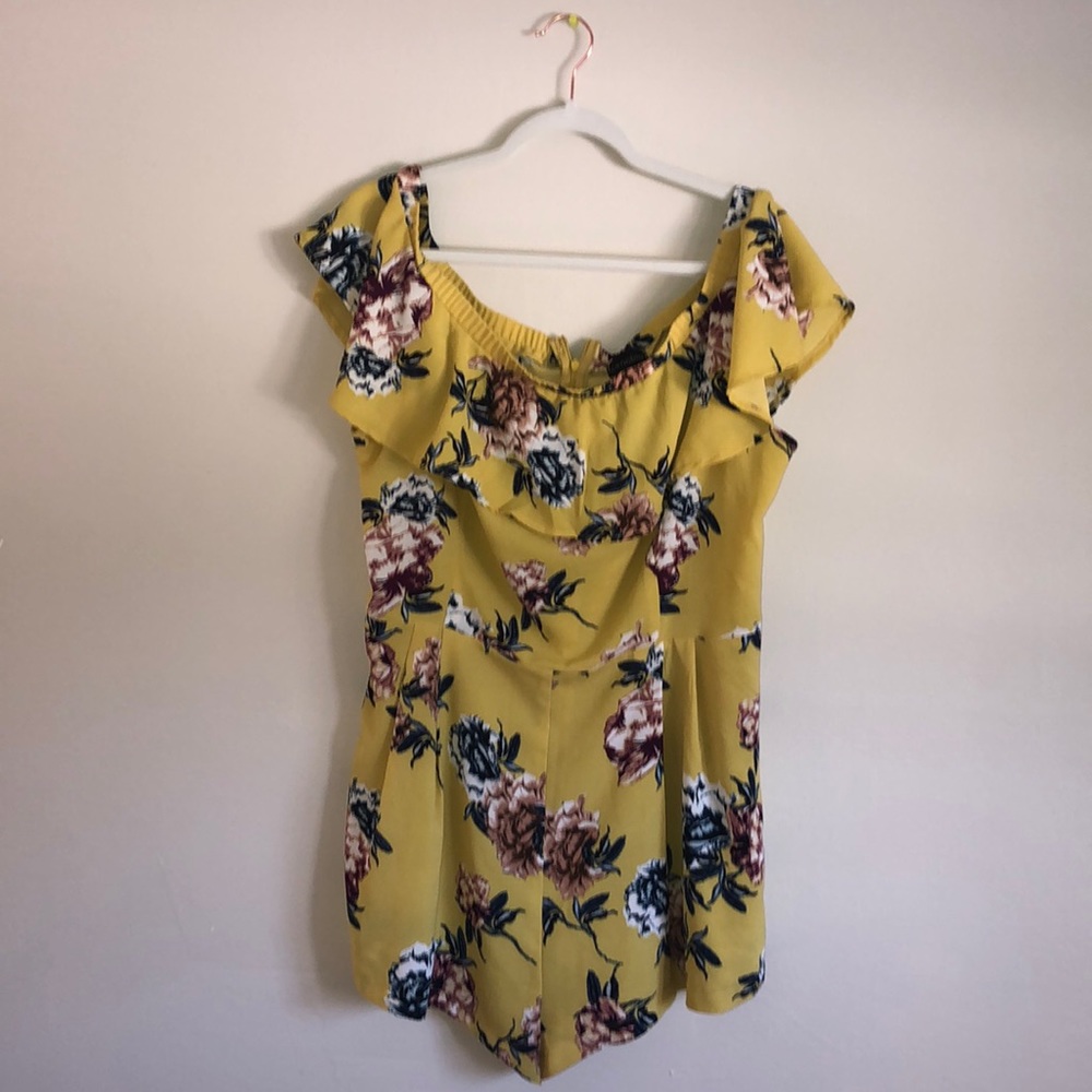 Yellow Romper with Flowers